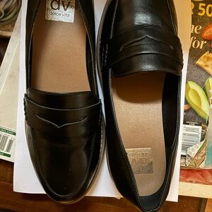 Dolce Vita Black Leather Flats